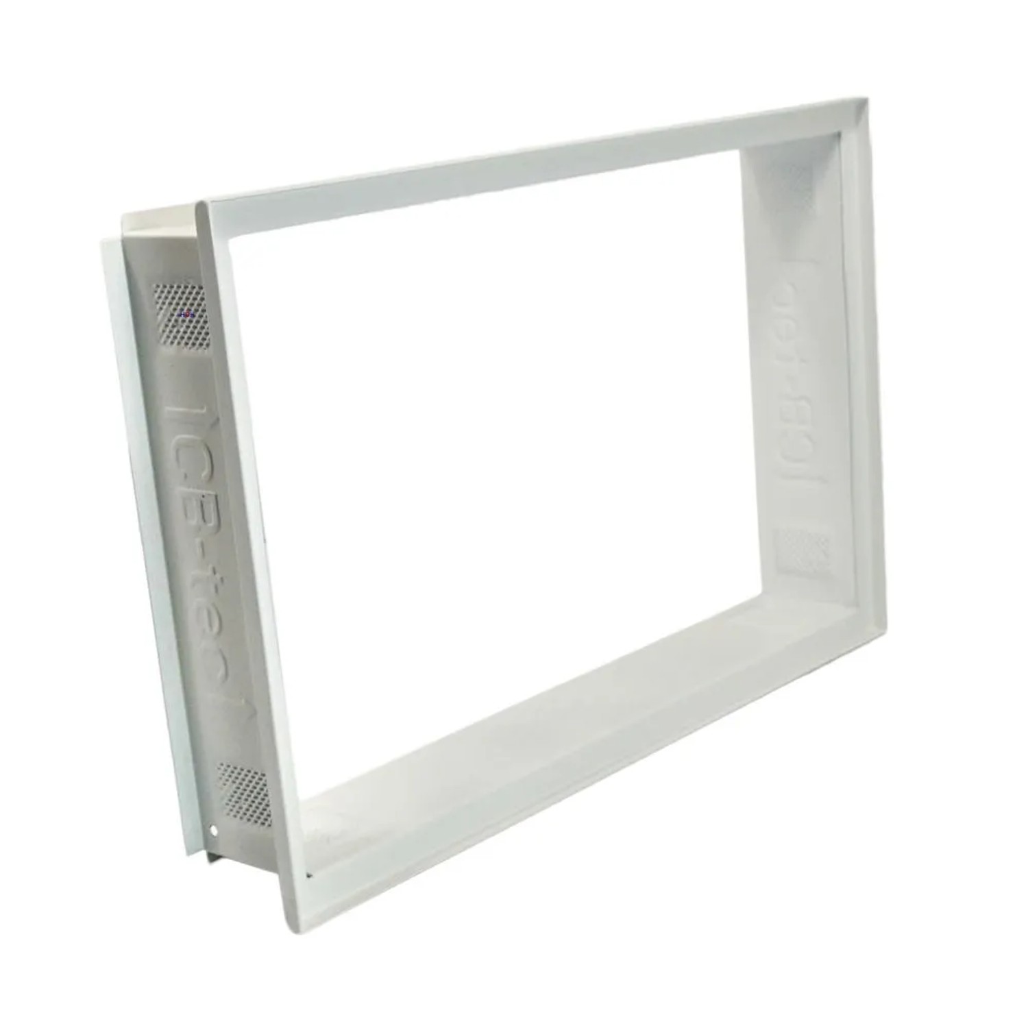 Häusler Einbaurahmen für Lüftungsgitter EBRPB 3523 W Weiss 350 x 230 Putzbündig