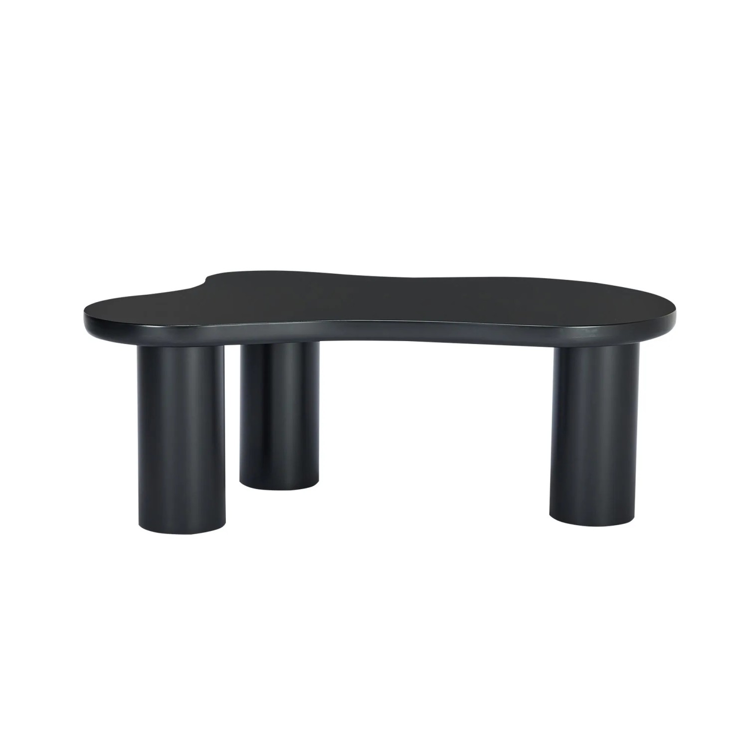 okwish Couchtisch mit Wolkenform Design Wohnzimmer 107x66x40cm Schwarz