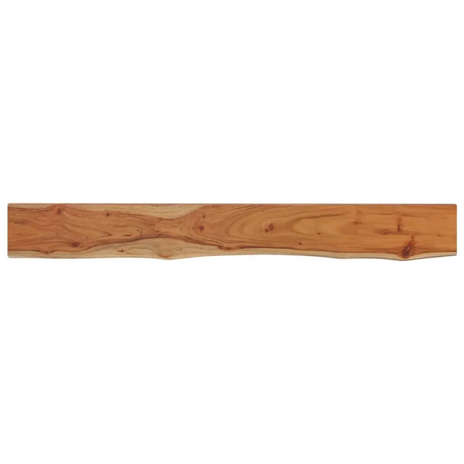 vidaXL Wandregal 180x20x2,5 cm Rechteckig Massivholz Akazie Baumkante 370233