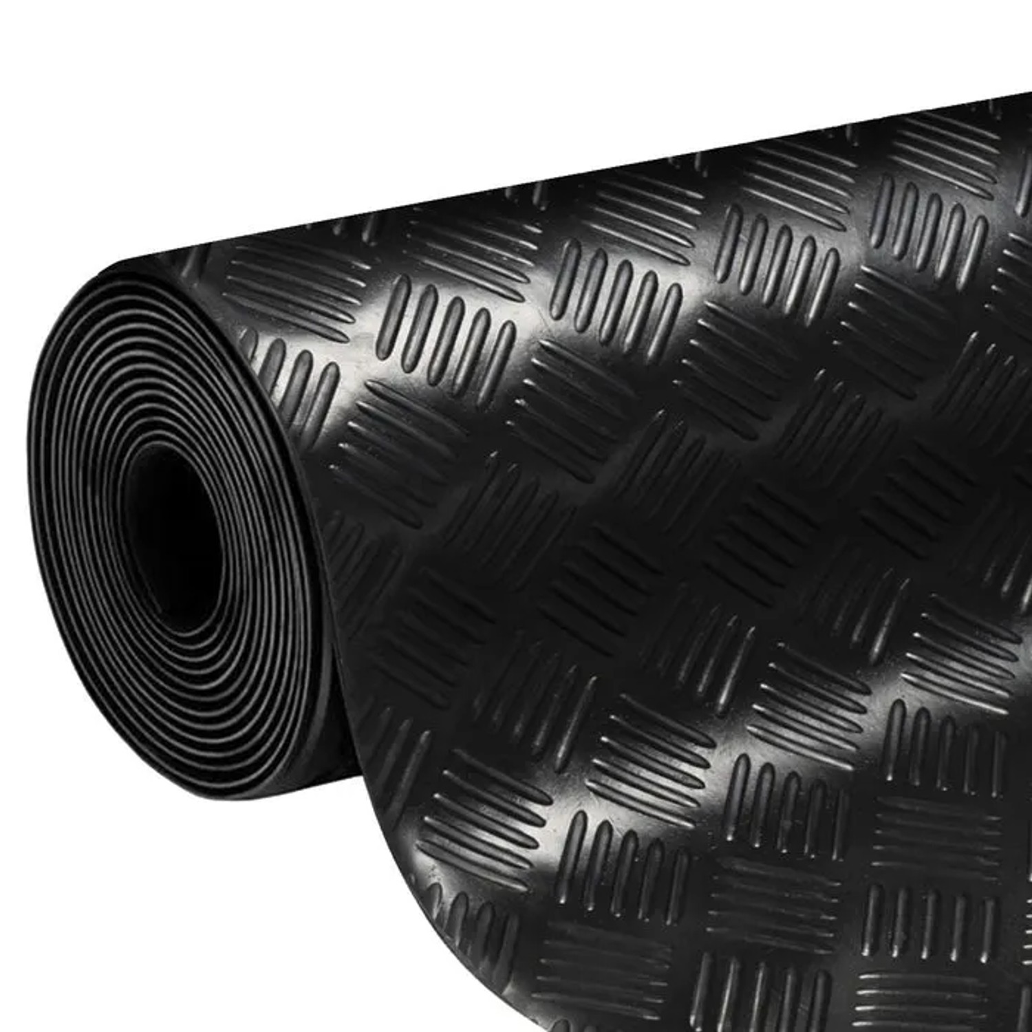 KARAT Gummiläufer Karo Universal Gummimatte Rutschfest 150 x 700 x 0,3 cm