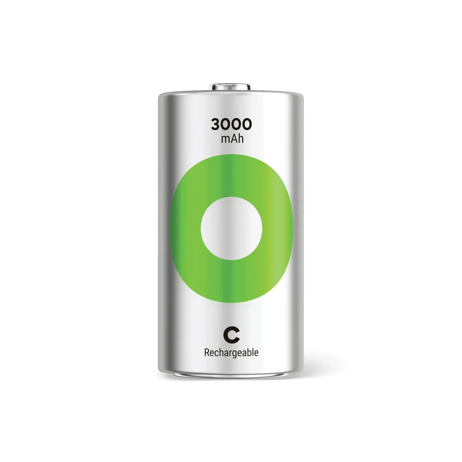 GP Recyko C Akku, 3000 mAh, wiederaufladbar, ideal für Geräte mit hohem Stromverbrauch.