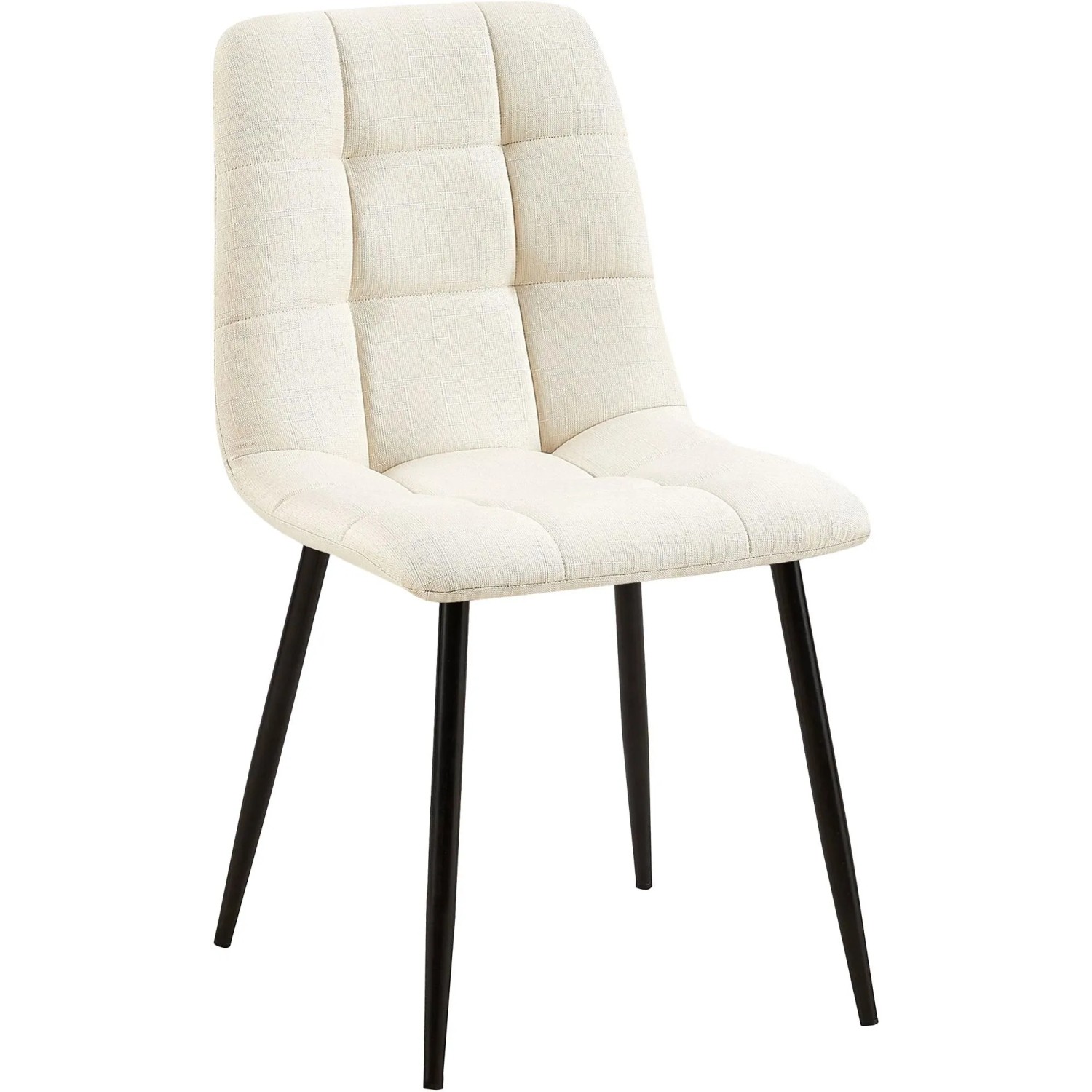 DELUKE Esszimmerstuhl FIGAD Stoff Creme 45x55x84cm Essstühle Esszimmerstühle Küchenstühle Wohnzimmerstühle
