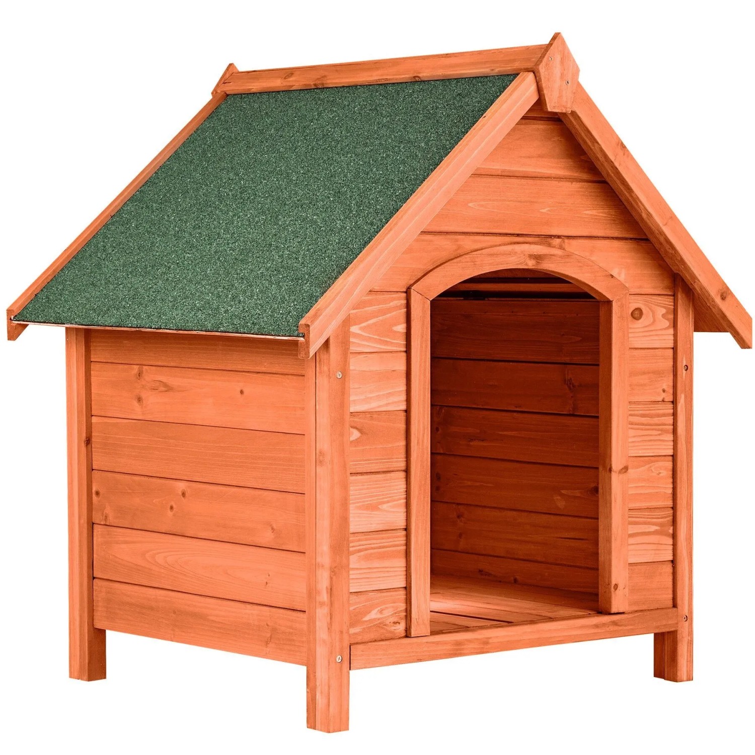 Tectake Hundehütte Bailey Aus Lasiertem Holz Wetterfest  65 x 72 x 83 cm Braun