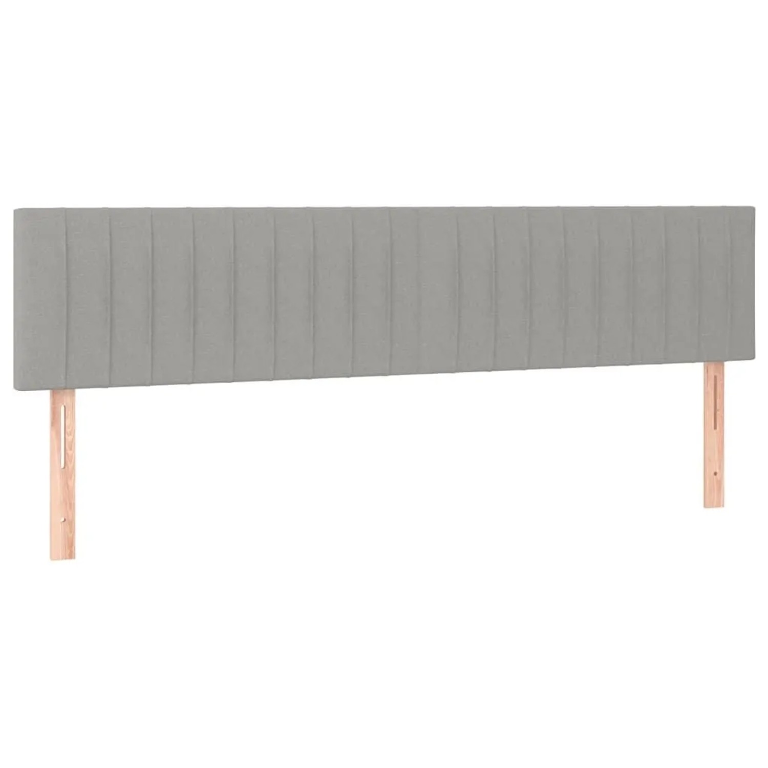 vidaXL Kopfteile 2 Stk Hellgrau 90x5x78/88 cm Stoff 346270