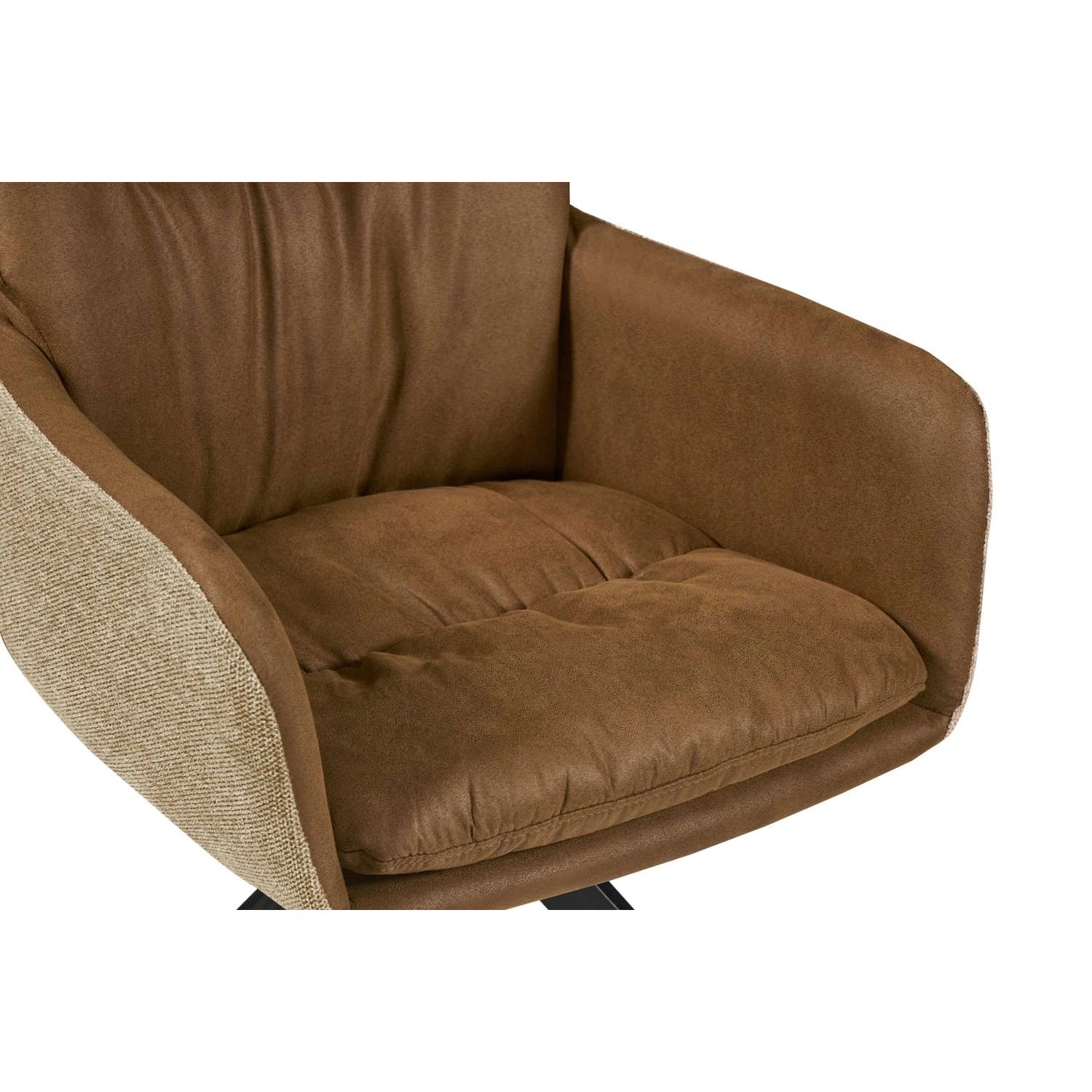 MeGusta Moderner Stuhl Drehstuhl Beige Polsterstuhl Esszimmerstuhl 