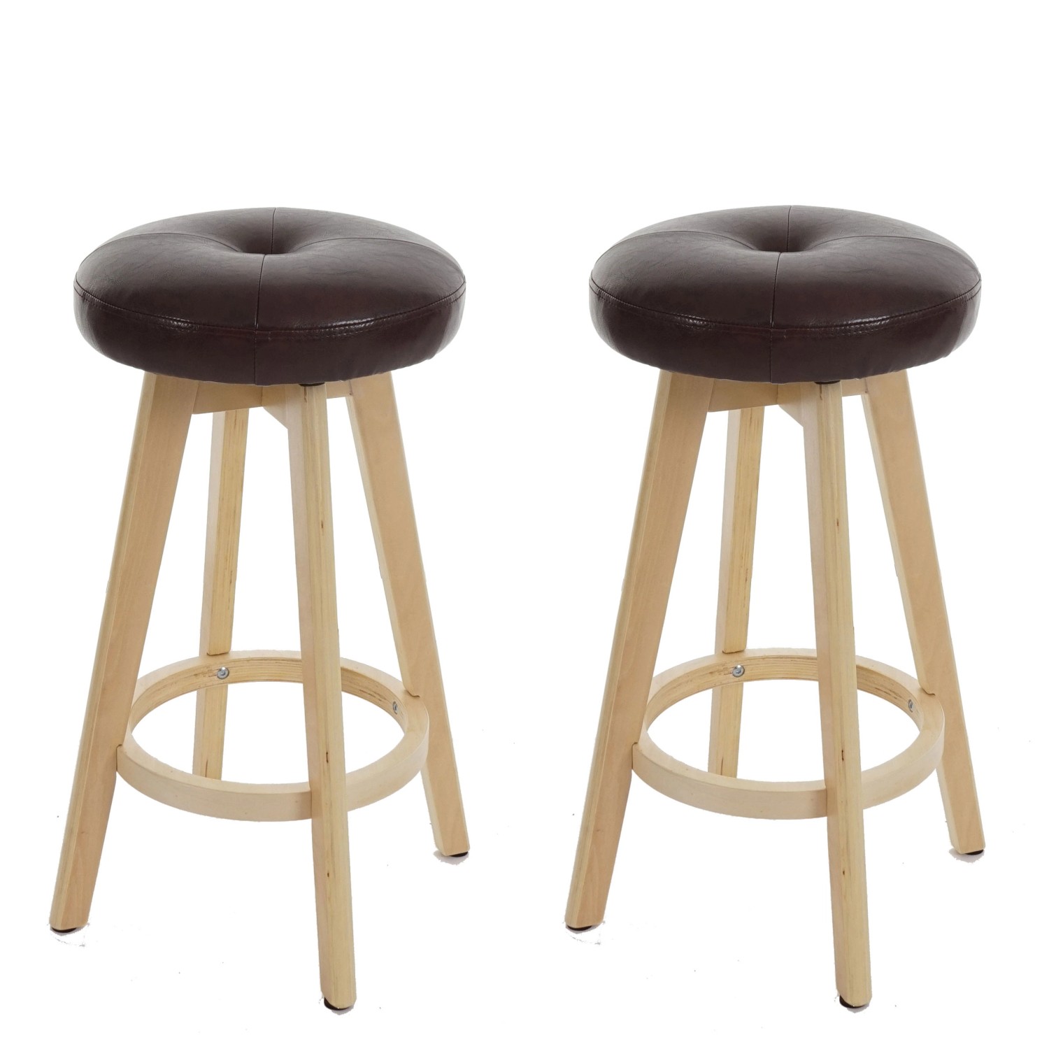 PROREGAL 2er-Set Barhocker Drehbar Und Einfach Sitzhöhe 67cm Holz Kunstlede günstig online kaufen