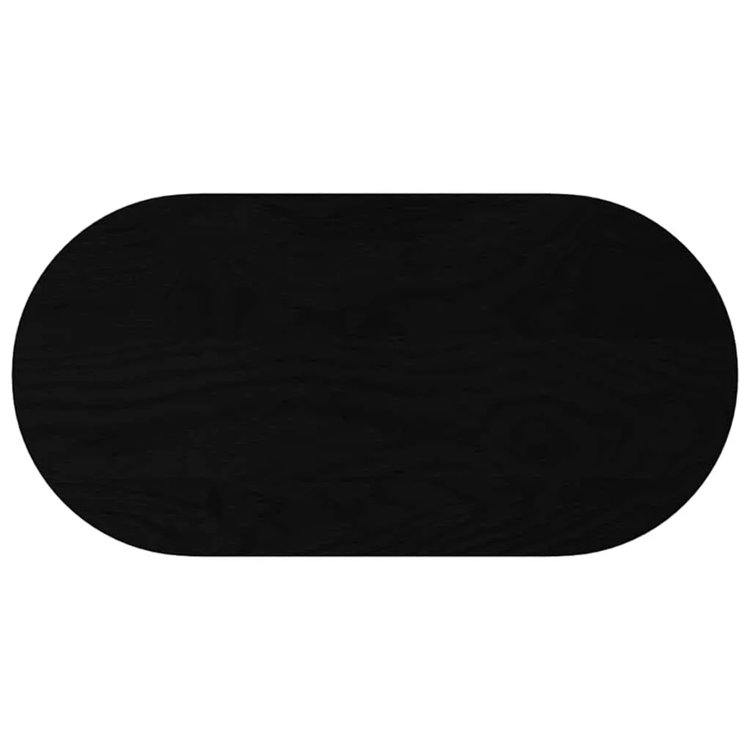 vidaXL Tischplatte Dunkelbraun 80x40x4 cm Massivholz Eiche Oval 4009081