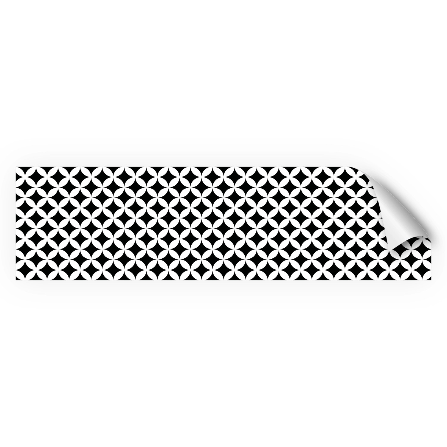 Myspotti Küchenrückwandfolie Chadi Selbstklebend 220 cm x 60 cm Schwarz-Weiß