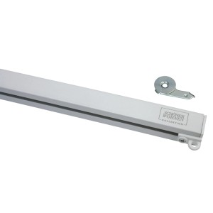 Schöner Wohnen Vorhangschiene Emilia, 1-läufig, 230 cm, weiß-matt, mit Zubehör.