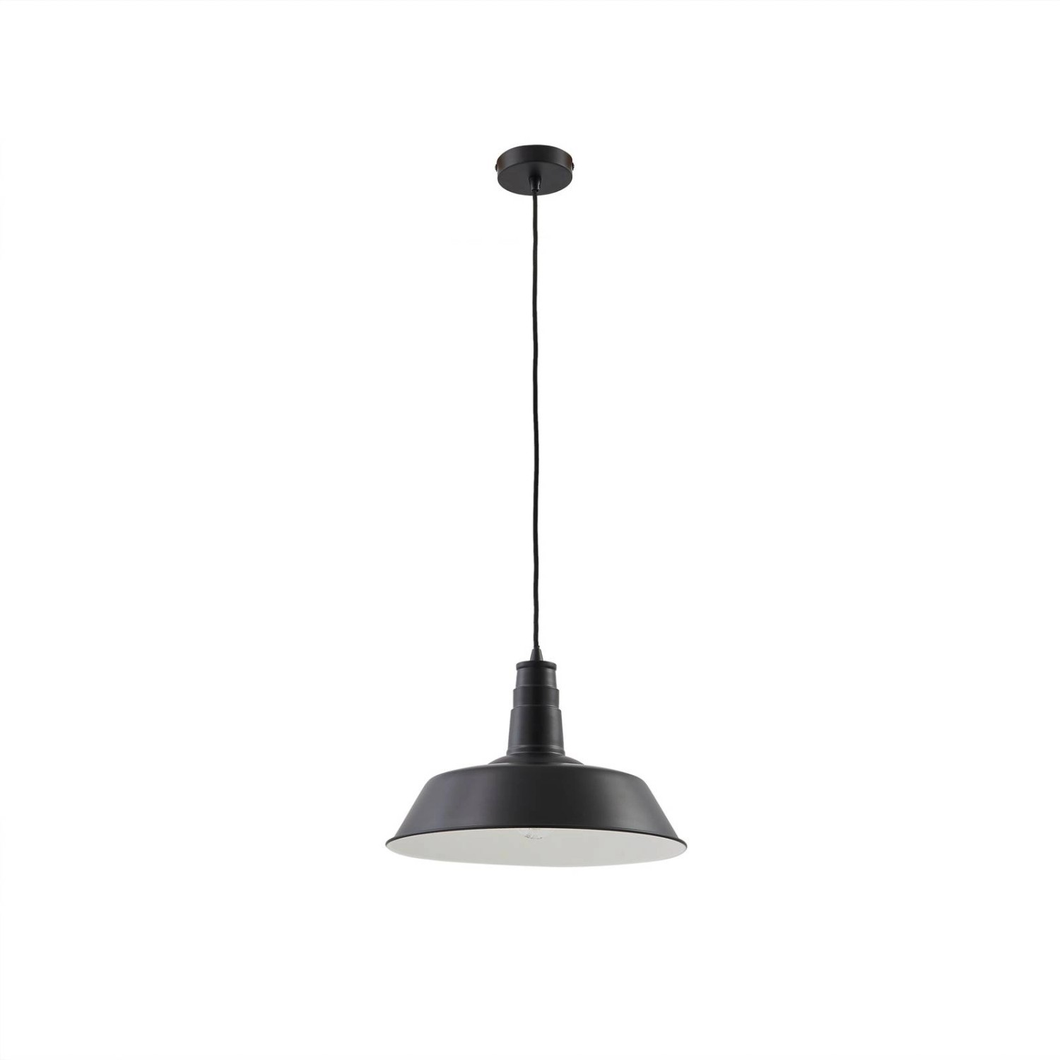 Lindby Pendelleuchte Laylan 10030685 Modern in Schwarz aus Metall 1-flammig E27 Wohnzimmerleuchte