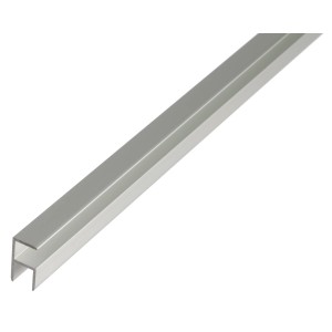 Silbernes Eckprofil aus Aluminium, 40x37x1000 mm, zum Schutz von Ecken und Kanten.
