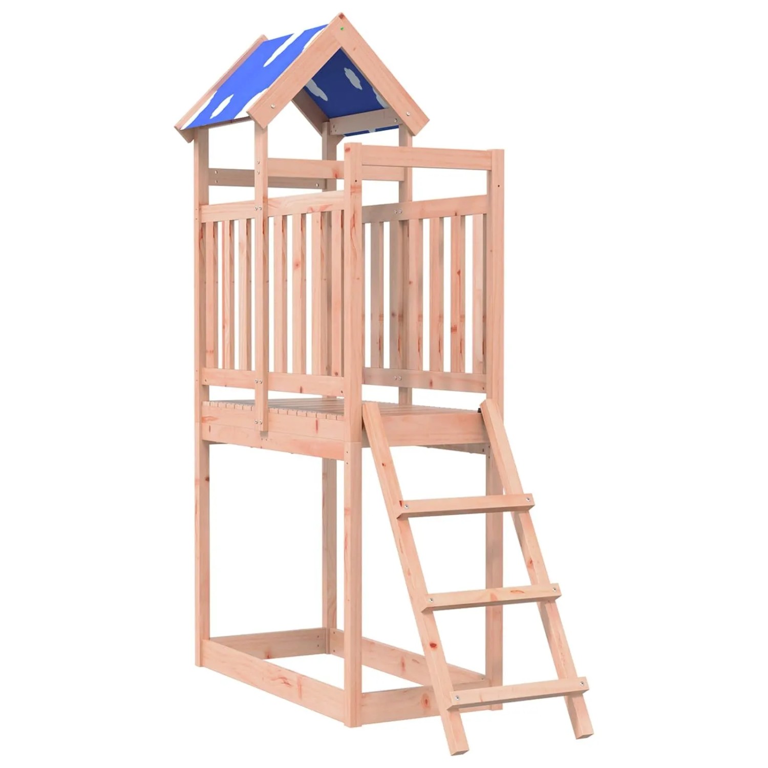 vidaXL Spielturm Braun 52,5 x 110,5 x 215 cm Massives Douglasienholz 3417179