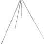 Petromax Dreibein D1 aus Stahl mit Kette und Haken, Aufstellhöhe 88-144 cm.