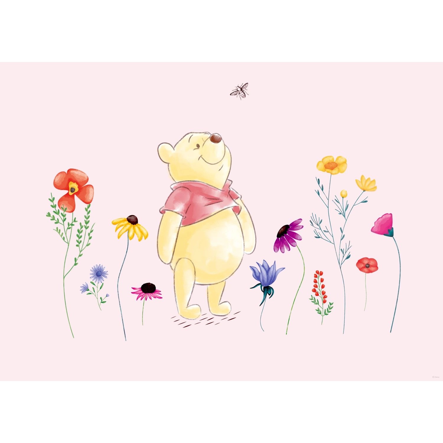 Disney Poster Pu Der Bär Rosa Rot und Gelb 160 x 110 cm 600669 günstig online kaufen