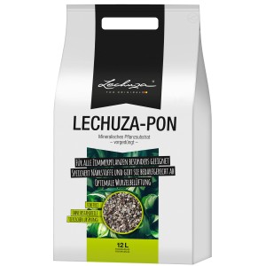 Lechuza-Pon Pflanzsubstrat, 12 Liter, für Zimmerpflanzen. Mineralisches Substrat für optimale Nährstoffversorgung.