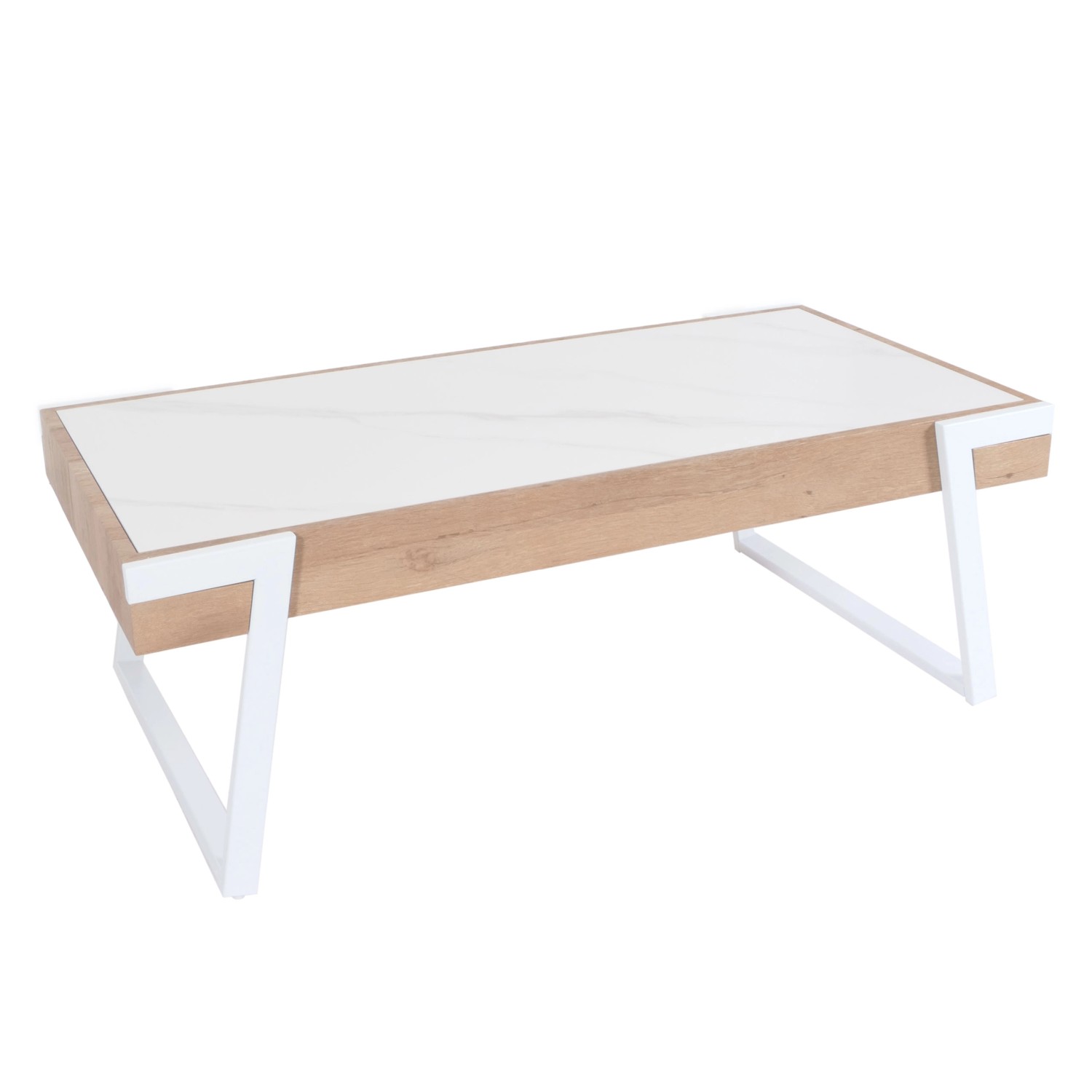 MCW Couchtisch L89 Weiß Holz natur günstig online kaufen