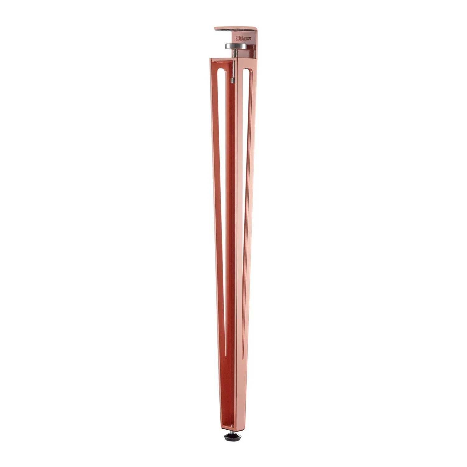 SOTECH 1 Stück Tischbein ColorLine In F-Form Rosa Anschraubbar Konisch mit Klemmschraube Höhe 745 mm