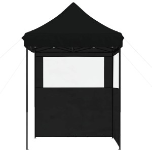 Schwarzes Partyzelt (200x200 cm) von vidaXL aus Oxford-Stoff, ideal für Gartenpartys und Veranstaltungen.