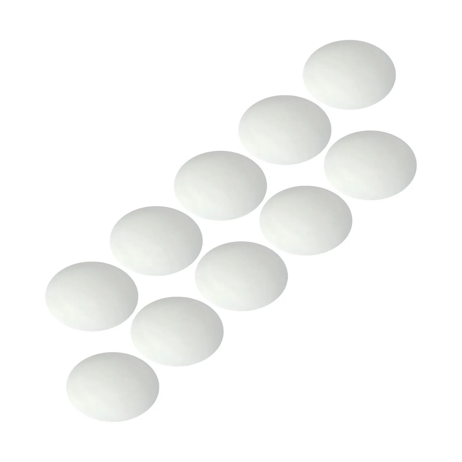 vasalat Set Wand-Türstopper Selbstklebend Ø 60 mm H 15 mm Weiß 10 Stück