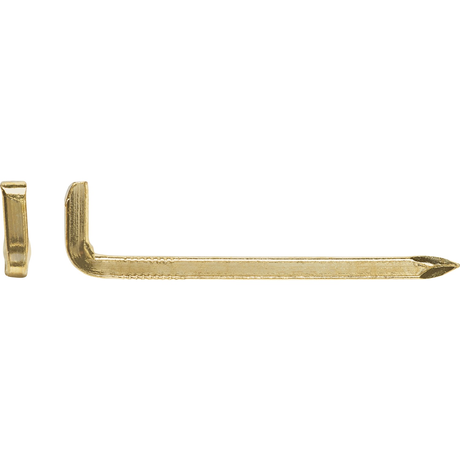 LUX Stahlhaken Vermessingt Ø 3,5 mm x 40 mm 10 Stück