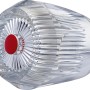 Acrylgriff 26 mm für Armaturen, transparent mit roter Markierung für Warmwasser.