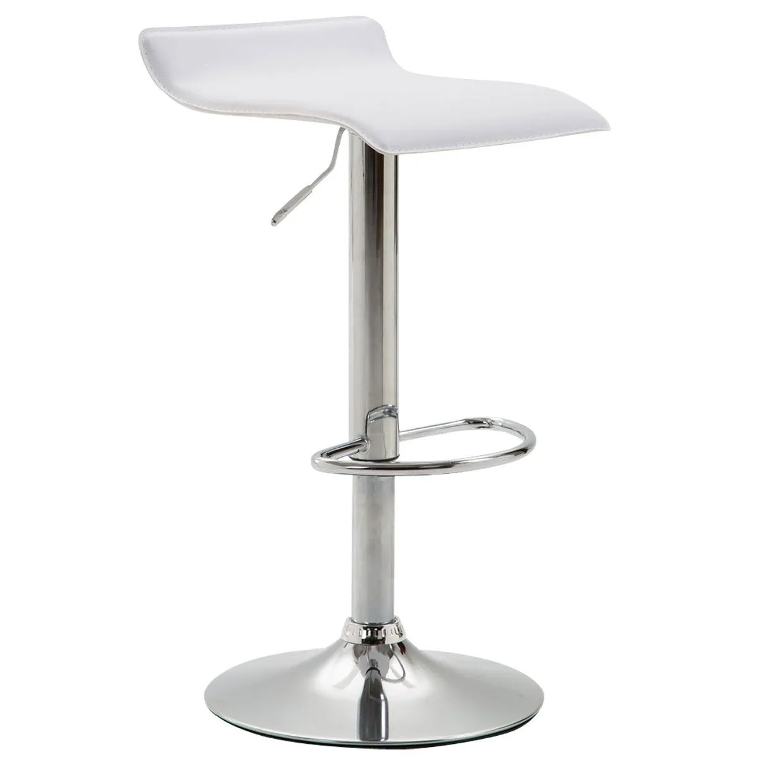 CLP Barhocker Dyn V2 Kunstleder Weiß/Chrom