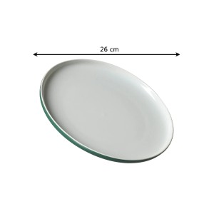 Ritzenhoff & Breker Jasper Speiseteller, 26 cm, 4er Set, grün. Steinzeug Geschirr.