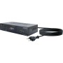 Schwaiger Receiver DVB-C Full HD 1080p FTA, Kabelreceiver in Schwarz mit Netzkabel.