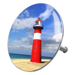 Sanilo Badewannenstöpsel mit Leuchtturm-Motiv für alle gängigen Badewannen.