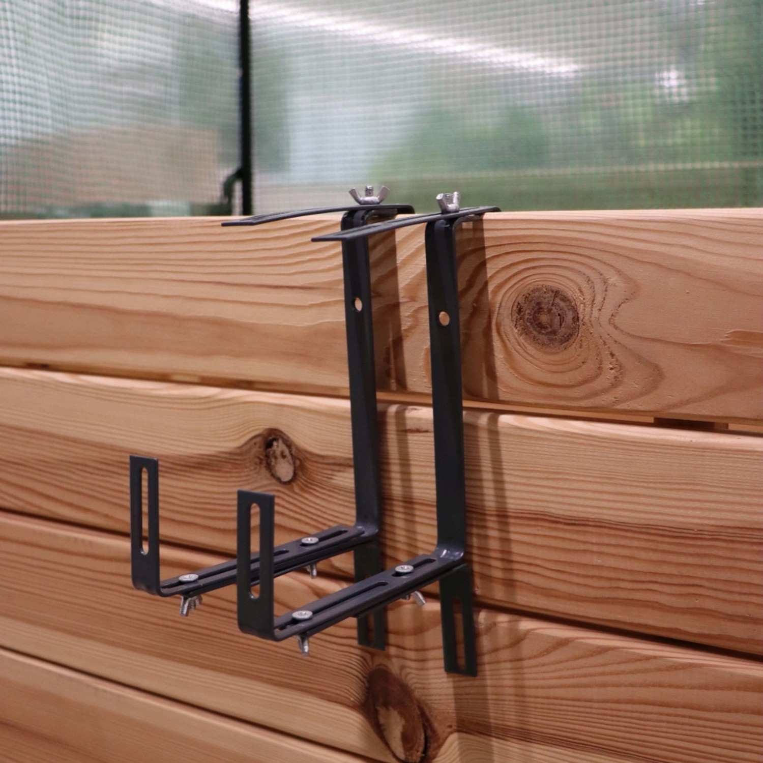 Siena Garden Blumenkastenhalter Gigant, weiß, für Geländer und Mauern.