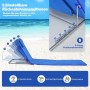 Costway Strandmatte 2er Set blau mit Tisch: 5-fach verstellbare Rückenlehne am Strand.