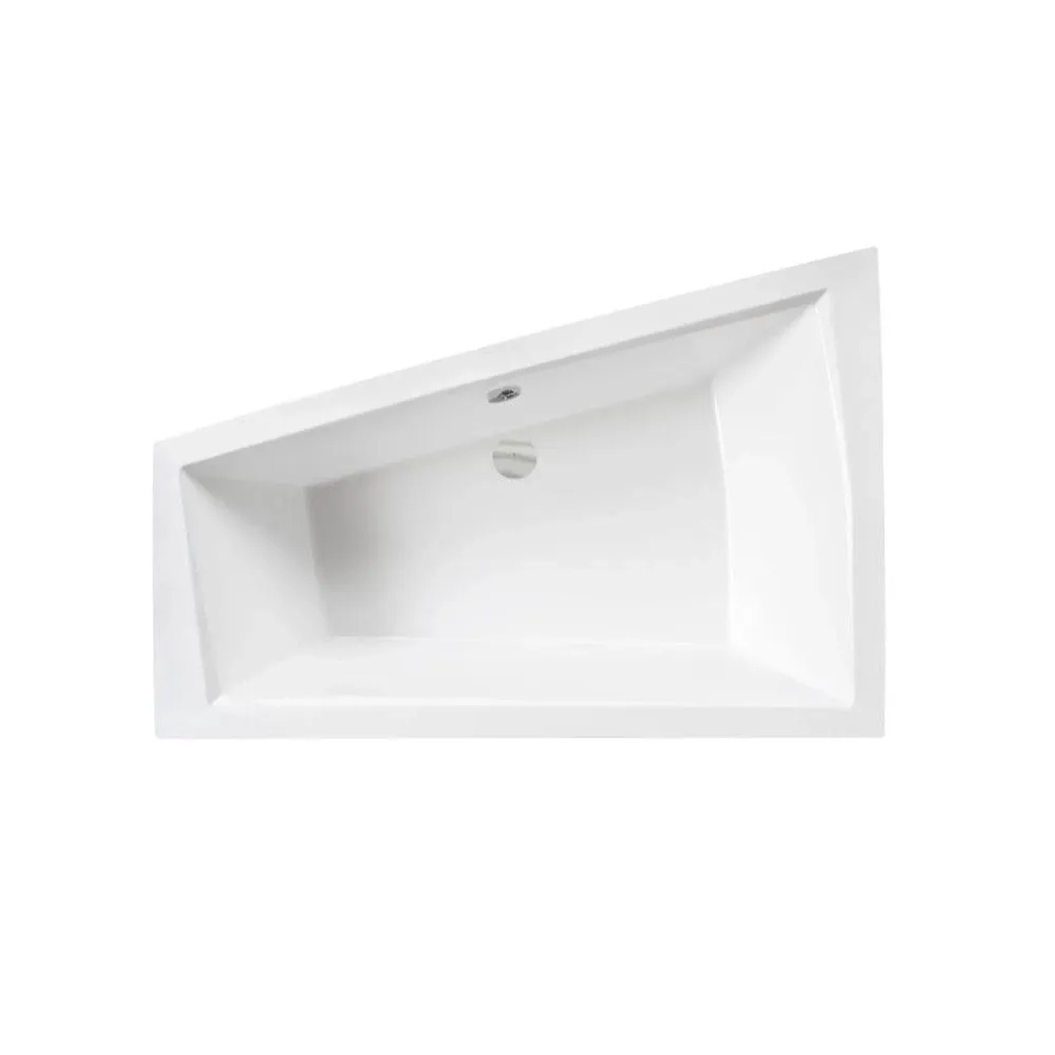 Bad Land Eckbadewanne Links 170x125 mit Styroporverkleidung und 2 KODI-Kopfstützen inkl. Ablauf & Füße