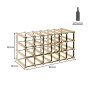 Modulares Weinregal Vinotega aus Kiefernholz und Metall für 18 Flaschen, geölt.