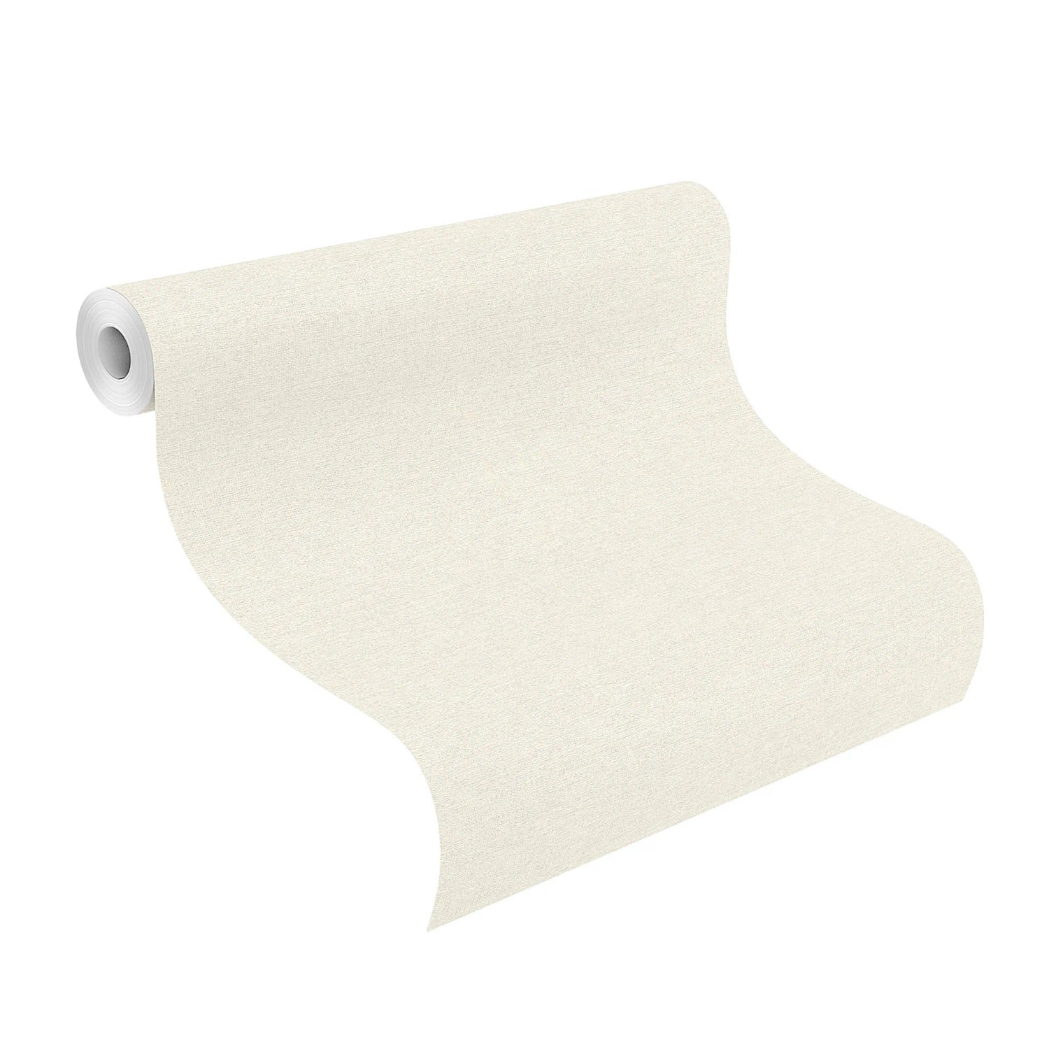 Schöner Wohnen Vliestapete in Weiß mit Textiloptik, Rollenmaß 10,05 m x 0,53 m.