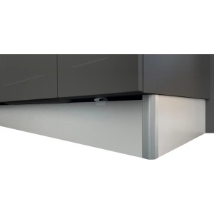 Optifit Sockelpaket Basaltgrau, Leiste mit Dichtung und Verbindung für Küchenmöbel.