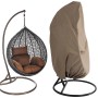 Home Deluxe Hängesessel Cielo grau mit Polyrattan, Kissen und Regenschutz.
