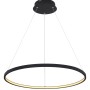 Moderne, schwarze LED-Hängeleuchte Ralph, Ø 60 cm, für Wohn- und Esszimmer.
