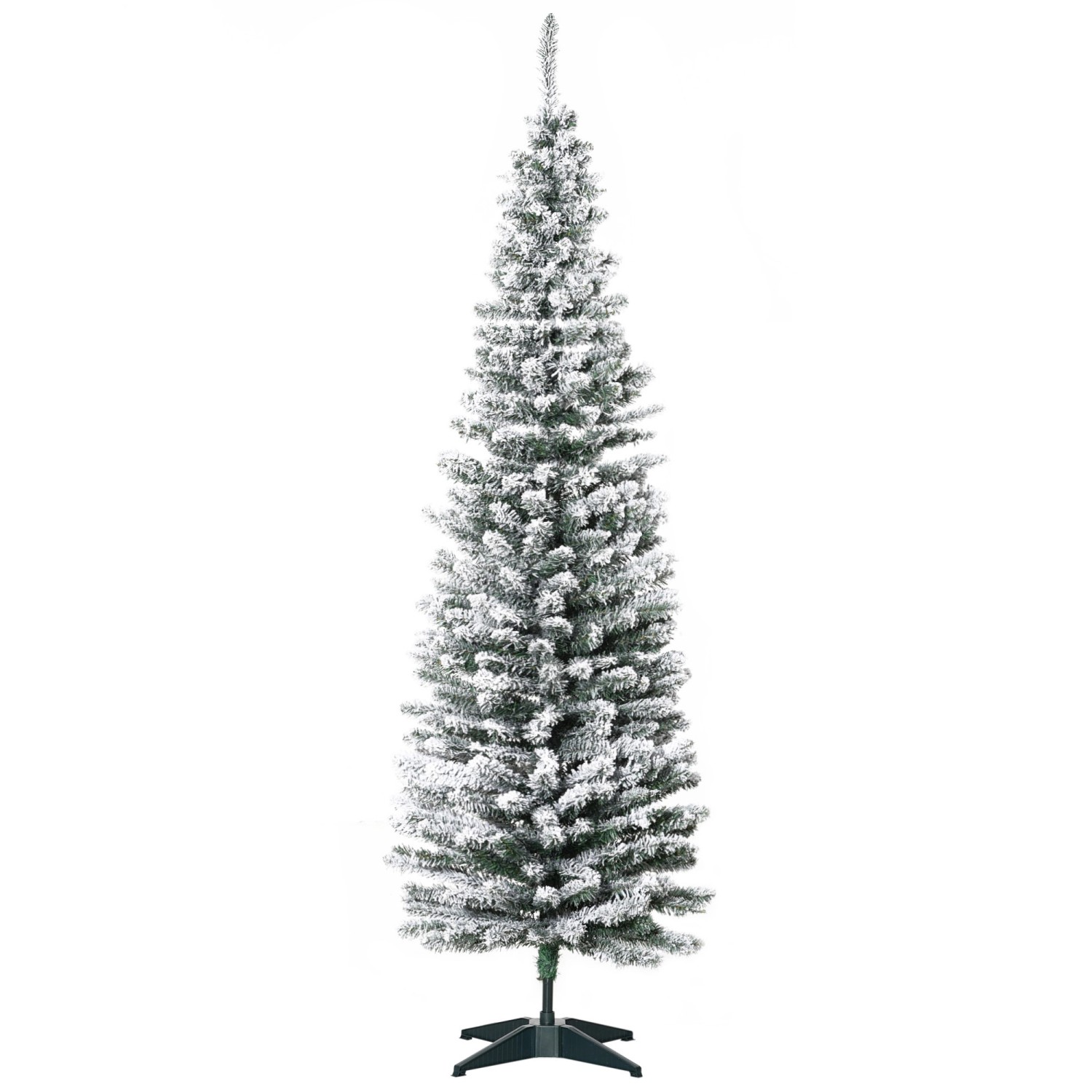 HOMCOM Künstlicher Weihnachtsbaum 180cm mit Kunstschnee mit 390 Astspitzen