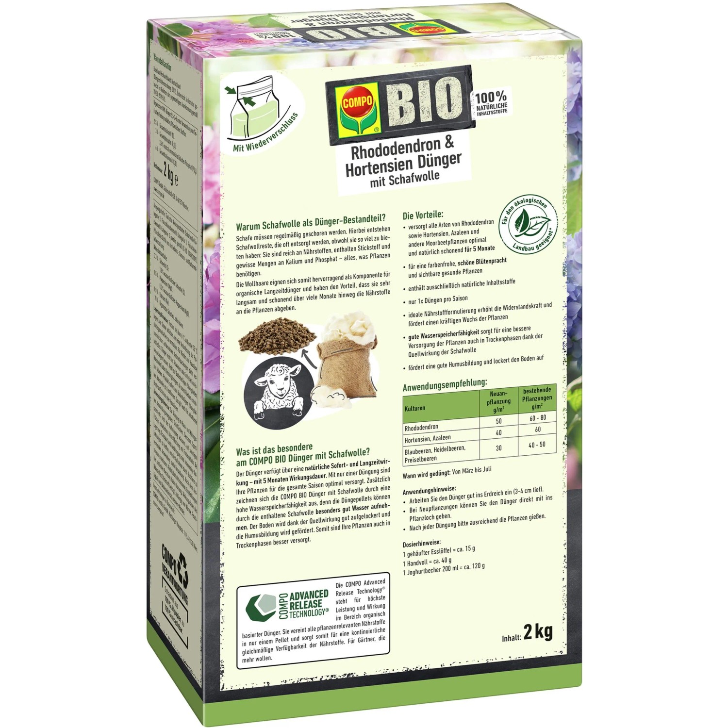 Compo Rhododendron Langzeitdnger Bio mit Schafwolle 2 kg kaufen bei OBI