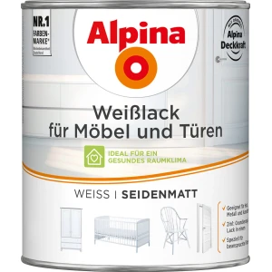 Alpina Weißlack für Möbel & Türen seidenmatt 750 ml