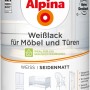 Dose Alpina Weißlack seidenmatt für Möbel & Türen. 2in1: Grundierung und Lack in einem.