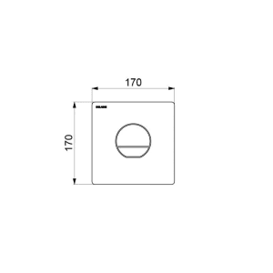 Delabie WC-Druckspüler TEMPOFLUX 3 G 3/4 Unterputz verchromt 3 l/6 l Set 2/2