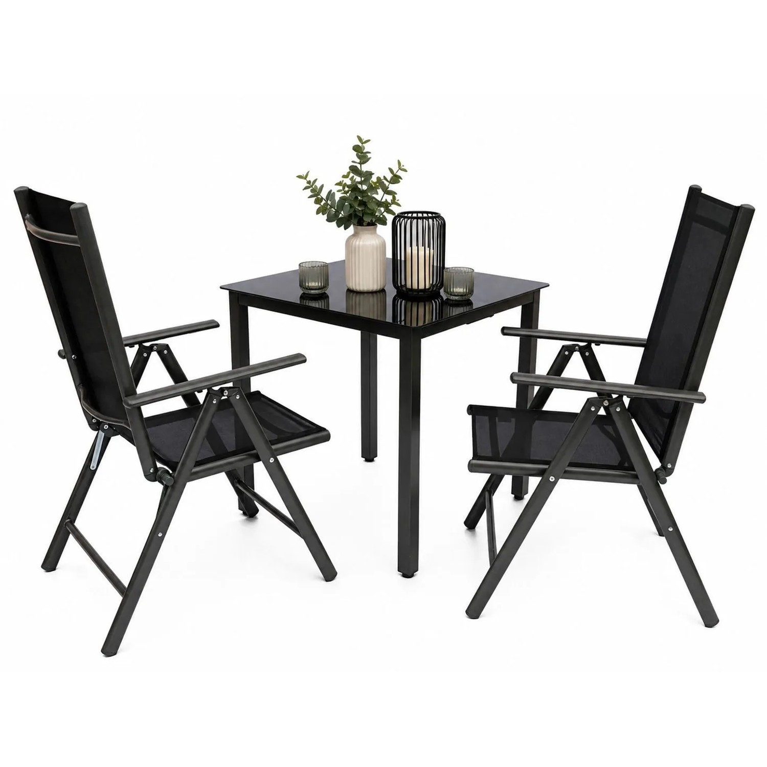 VCM Gartenmöbel-Set Miami Anthrazit