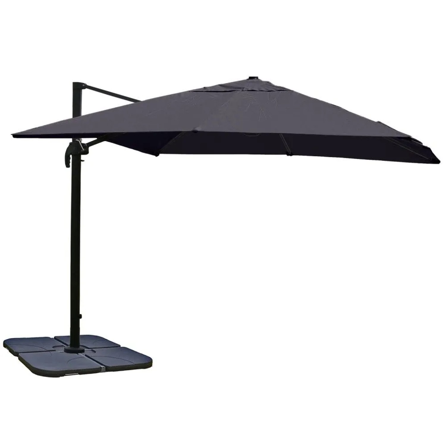 MCW Ampelschirm A96 3x4m Alu/Stahl Anthrazit mit Ständer