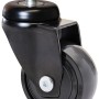 Wagner Möbel-Lenkrolle, 50mm Durchmesser, Tragkraft 50kg, C-Serie, mit schwarzem Gehäuse und Softlauffläche.