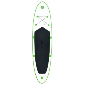 vidaXL Aufblasbares Stand Up Paddle Board Set Grün und Weiß 92732