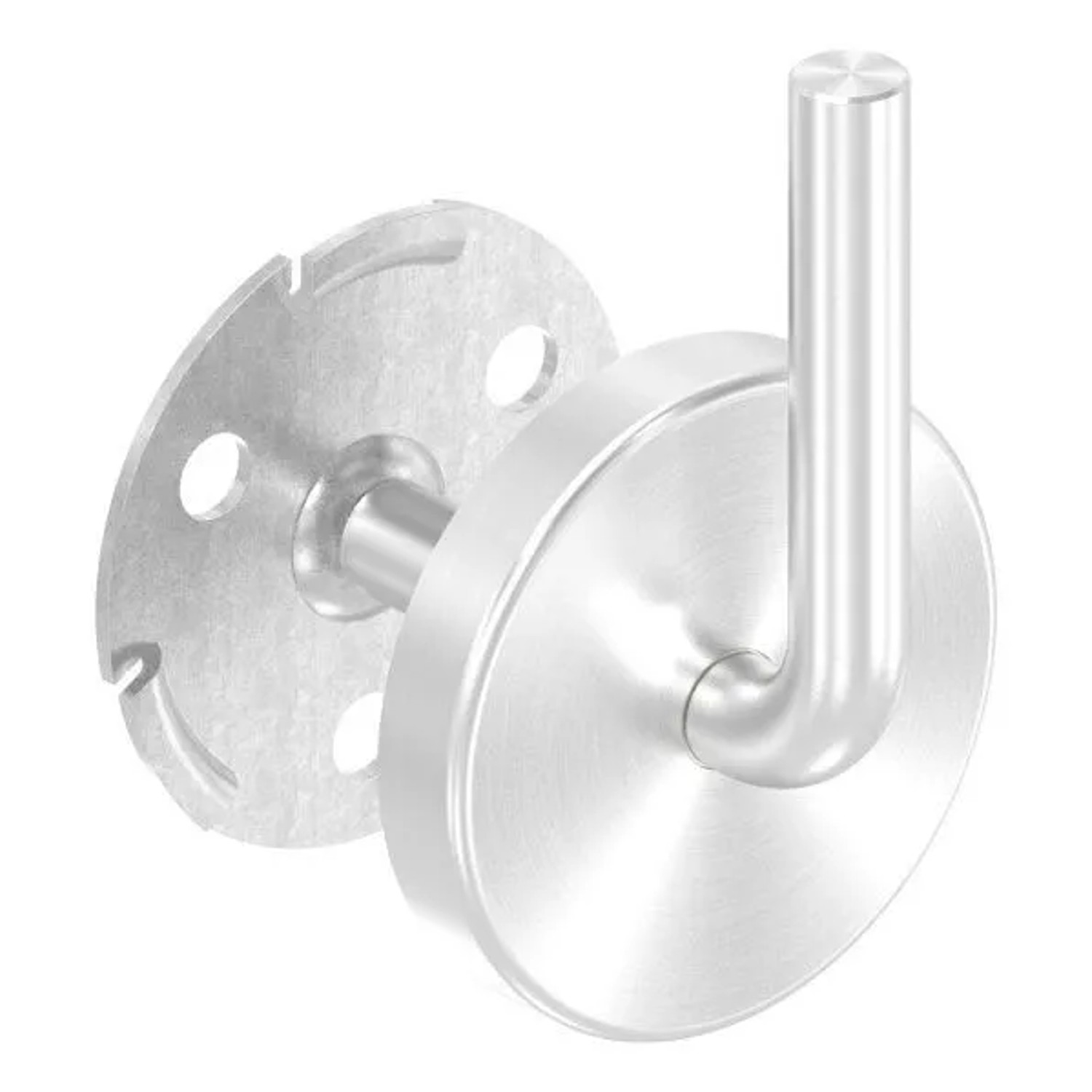 FeNau Handlaufhalter V2A Wandabstand 75 mm Bügel 12 mm Ronde 70 mm Anschweißen Abdeckrosette
