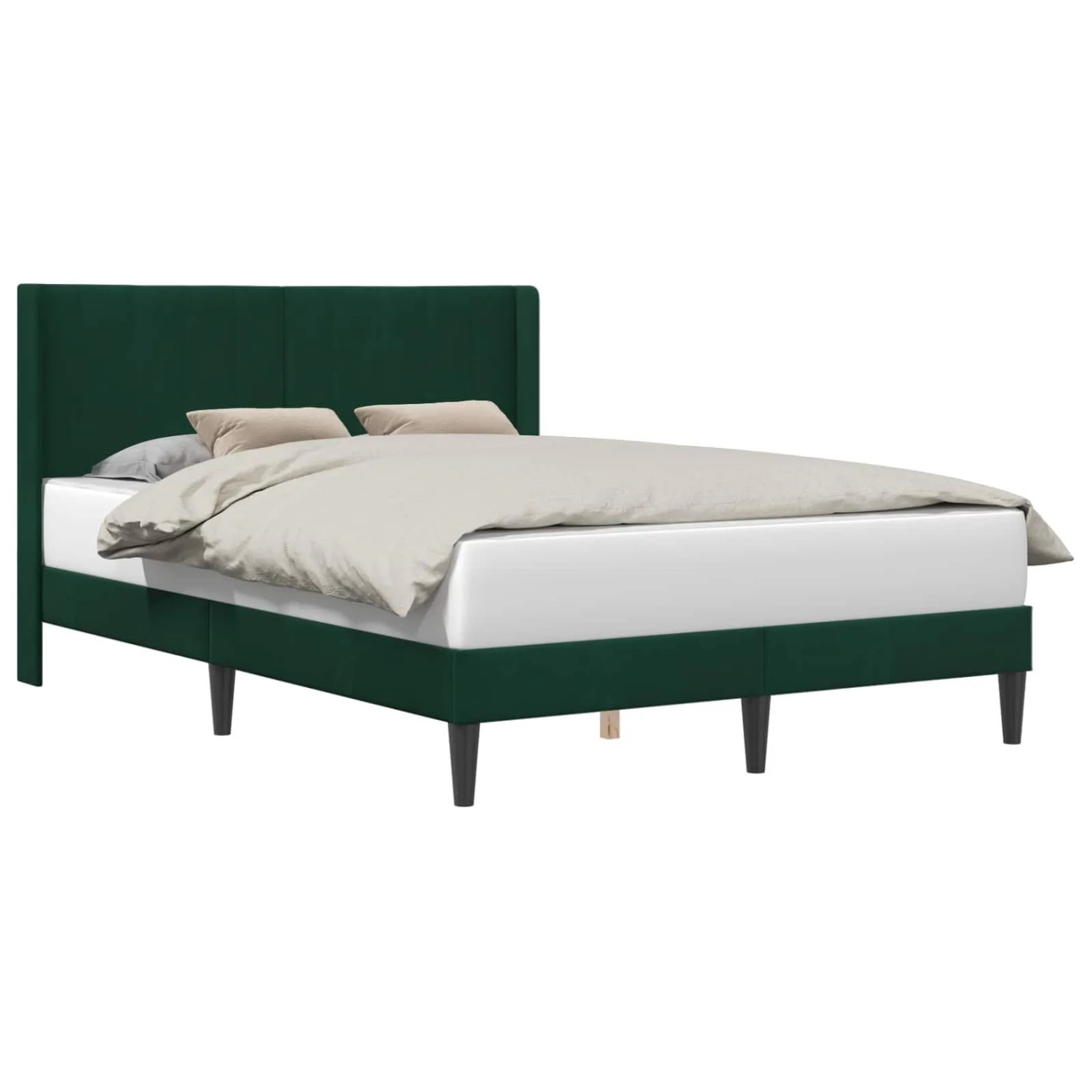 vidaXL Bettrahmen mit Kopfteil Dunkelgrün 120 x 200 cm Samt 42027499