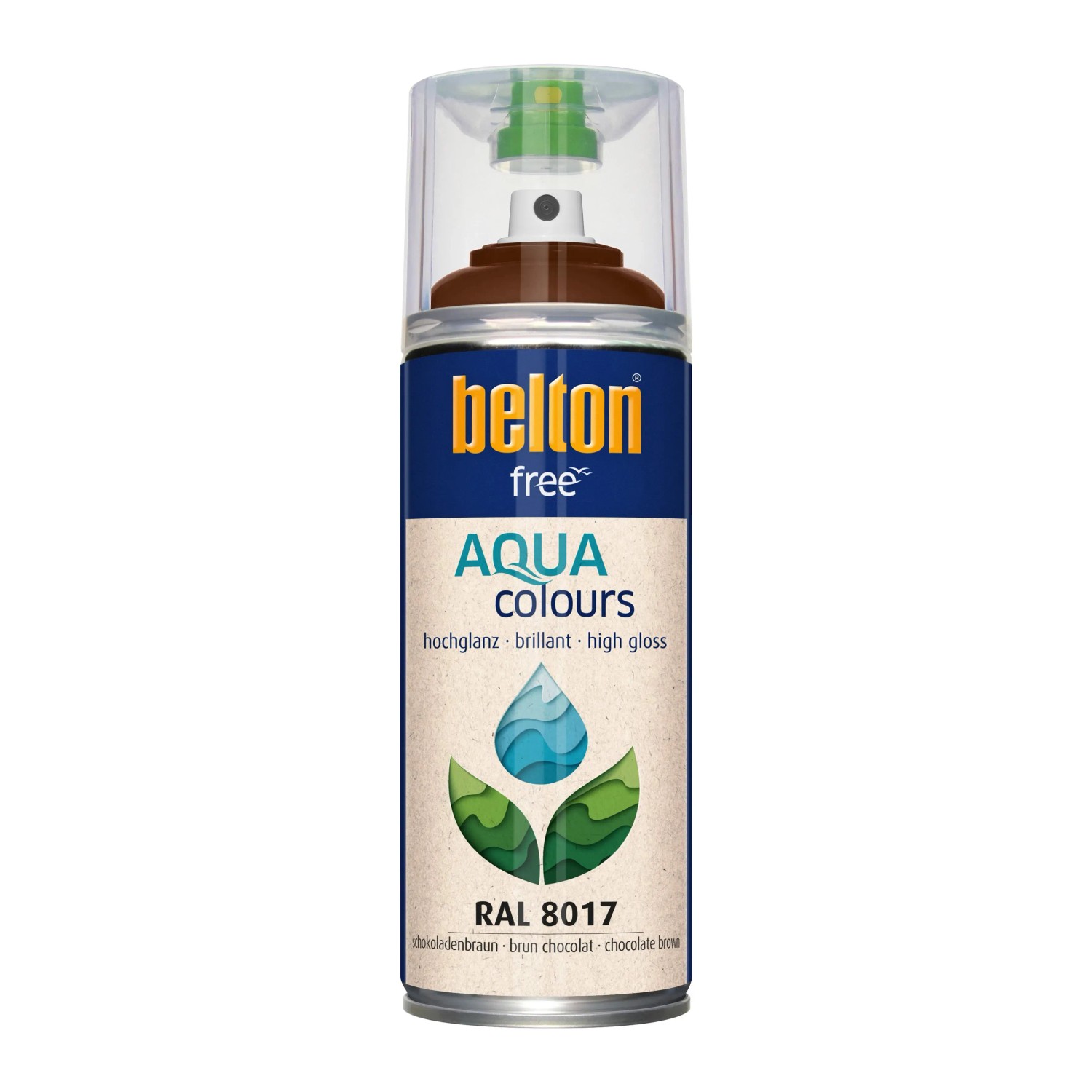 Belton Free AQUAcolours Buntlack RAL 8017 Schokobraun hochglänzend 400 ml