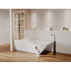 Vente-unique Duschabtrennung Rivanon Weiß 70 cm